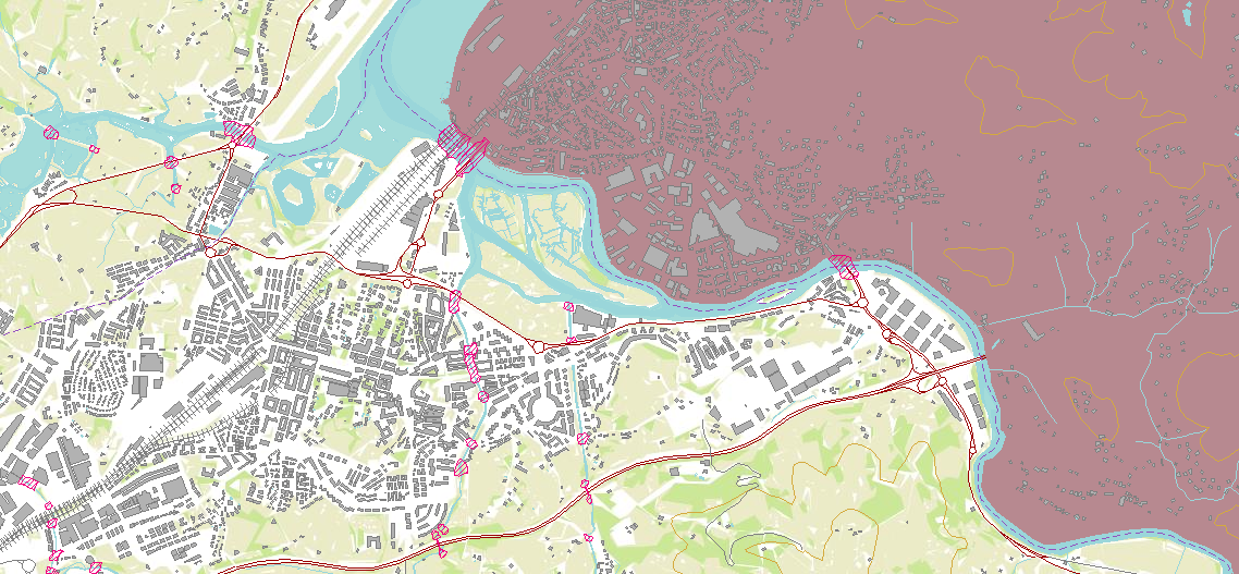 Rio bidasoa en su paso por Irun (2003)